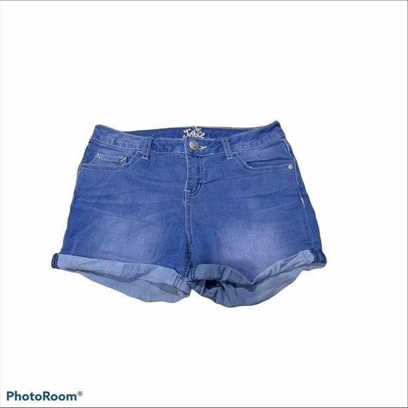 JUSTICE Cuffed Denim Shorts size 14 - Picture 2 of 5